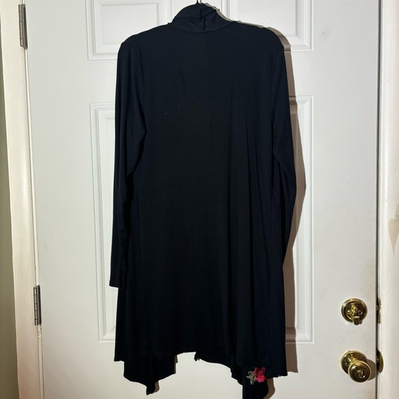 Beautiful INC Embroidered Long Lightweight Cardigan, Size Medium - Picture 7 of 9